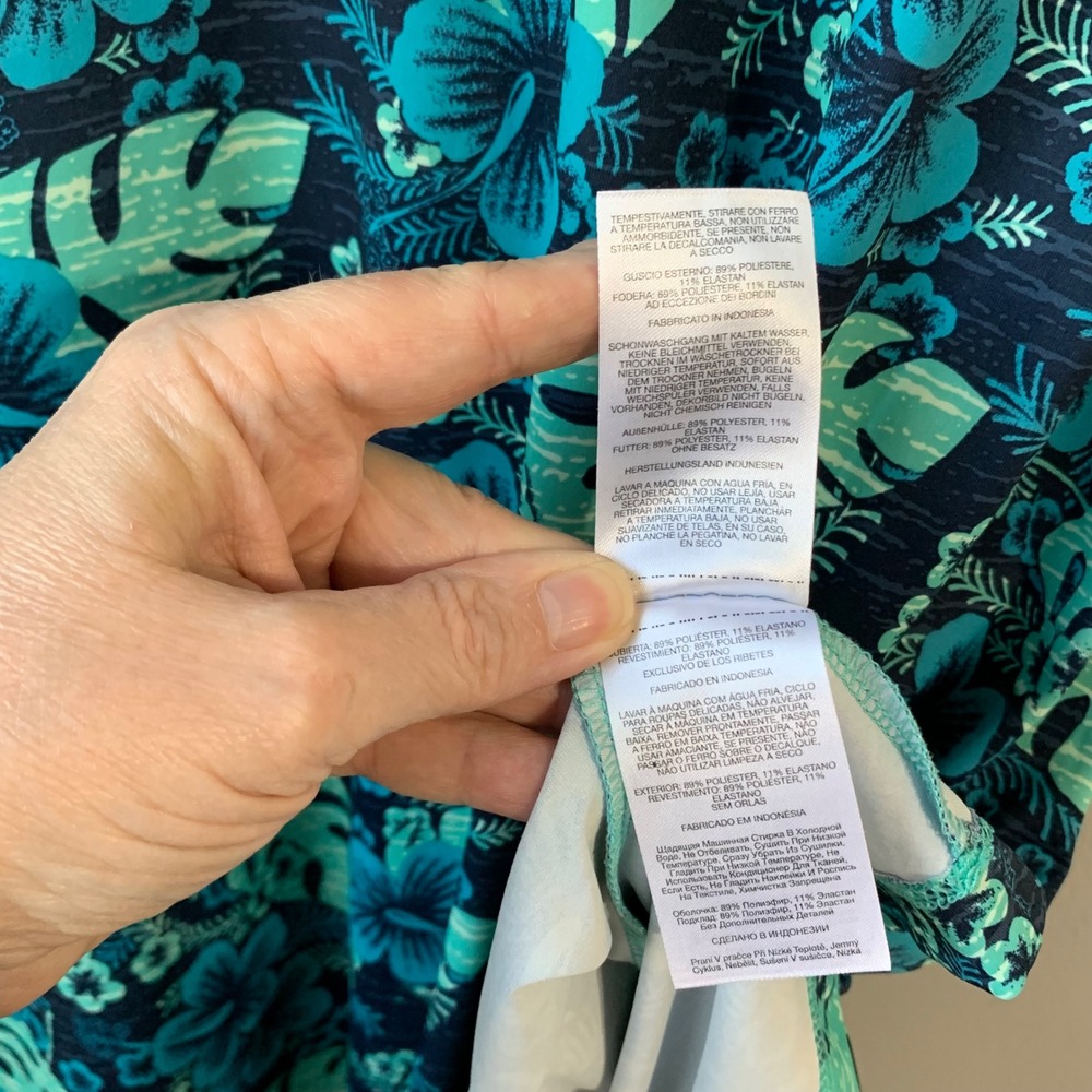 Columbia Blue and Green Floral Midi Dress - Picture 10 of 11